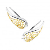 Cercei ear cuffs argint placati cu aur galben aripi DiAmanti Z1711EGR-DIA